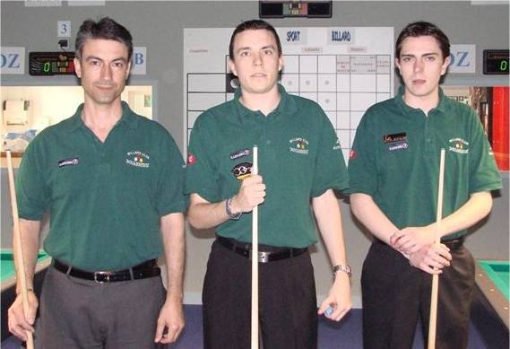 L'quipe de Douarnenez : Joaquim Rebelo, Grgory et Florent Le Deventec.